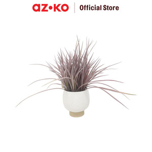 [EZO.0801609] AZKO Forhom Tanaman Artifisial Spring Grass Dengan Pot - Putih Tumbuhan Tanaman Buatan Dekorasi Plant Sintetis Pajangan Rumah Serbaguna Hiasan Properti Foto