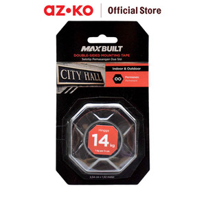 [EZO.0801615] AZKO Maxbuilt 2.5 cmx1.5 mtr Isolasi Mounting Tape Extreme Double Tape Perekat Isolasi Lakban Serbaguna Selotip Super Kuat