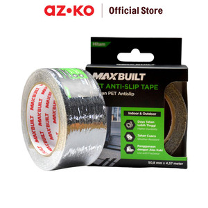 [EZO.0801618] AZKO Maxbuilt 5cmx4.5 mtr Isolasi Anti Slip Pet - Hitam Tape Safetywalk Lakban Anti Slip Serbaguna Perlengkapan Keselamatan