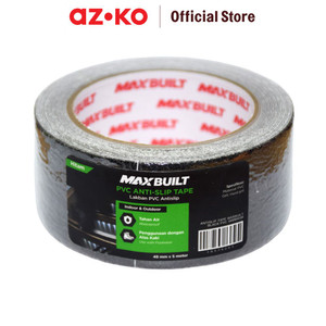 [EZO.0801622] AZKO Maxbuilt 4.8 cmx5 mtr Isolasi Anti Slip Pvc - Hitam Tape Safetywalk Lakban Anti Slip Serbaguna Perlengkapan Keselamatan