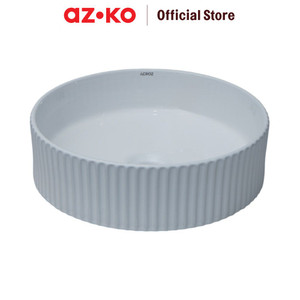 [EZO.0801630] AZKO Acroz Wastfel Keramik Counter Top Sf7009 - Putih Wastafel Kamar Mandi Bathroom Sink Bak Tempat Cuci Tangan Perlengkapan Kamar Mandi