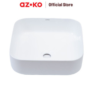 [EZO.0801632] AZKO Acroz Wastafel Keramik Sf1205 - Putih Basin Wastafel Westafel Tempat Cuci Tangan Perlengkapan Rumah