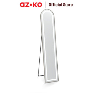 [EZO.0801636] AZKO Arthome Cermin Lantai Led Curved Standing Floor Mirror Kaca Berdiri Serbaguna Dengan Sandaran Furniture Indoor Rumah