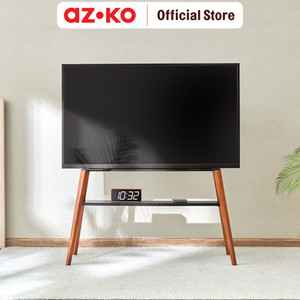 [EZO.0801650] AZKO Krisbow Verta Rak Tv 43-75 inci - Hitam/Cokelat Tv Stand Furnitur Indoor Rumah Meja Rak Tivi Tempat Pajangan Televisi
