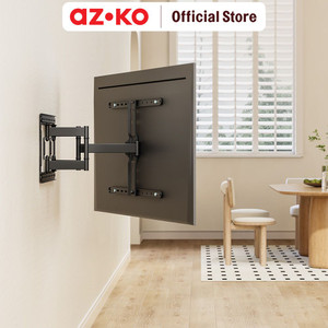 [EZO.0801653] AZKO Krisbow Bracket Tv Dinding Ultra Slim Fullmotion 43-90 inci - Hitam Fixed Fixture Television Penyangga Televisi Breket Gantung Tv Tv Bracket Mount
