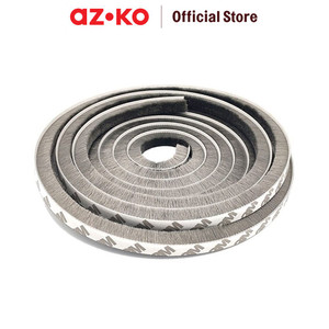 [EZO.0801655] AZKO Krisbow 9X9 mm Segel Pintu Dan Jendela Mohair - Abu-Abu Pengaman Pintu Door And Window Seal Strip Penutup Cela Pintu Jendela Aksesoris Rumah Tangga