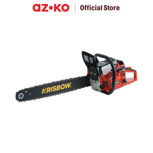 [EZO.0801666] AZKO Krisbow 22 Inci Mesin Gergaji 58Cc - Merah Chain Saw Alat Potong Kayu Wood Cutting Tools Perlengkapan Alat Tukang