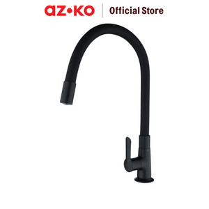 [EZO.0801673] AZKO Acroz Keran Dapur Table Fleksibel T4026 - Hitam Kitchen Sink Faucet Peralatan Dapur Kran Air Wastafel