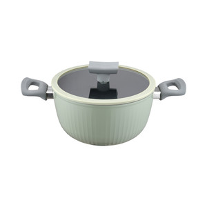 [EZO.0801682] AZKO Kris 24 cm Linea Panci Casserole Dengan Tutup - Hijau Pot Masak Sup Food Grade Panci Kuah Perlengkapan Dapur Peralatan Masak Cookware