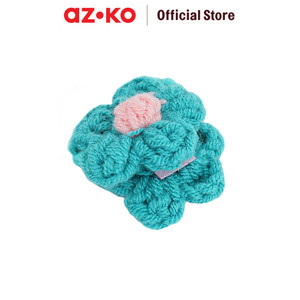 [EZO.0801707] AZKO Ataru Set 2 Pcs Ikat Rambut Flower - Biru Hair Tie Aksesoris Karet Rambut Cewek Scrunchy Wanita Motif Scrunchies Lucu