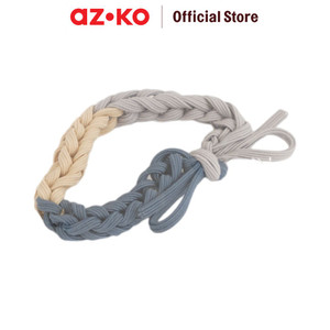 [EZO.0801714] AZKO Ataru Ikat Rambut Twisted - Biru Hair Tie Aksesoris Karet Rambut Cewek Scrunchy Wanita Motif Scrunchies Lucu