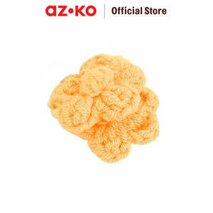 [EZO.0801716] AZKO Ataru Set 2 Pcs Ikat Rambut Flower - Kuning Hair Tie Aksesoris Karet Rambut Cewek Scrunchy Wanita Motif Scrunchies Lucu