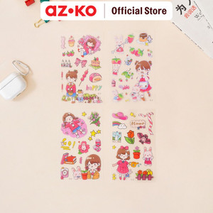 [EZO.0801717] AZKO Ataru Stiker Summy Chan Plastik Stiker Dekoratif Lucu Cute Stickers Deco Sticker Pack Journal Book