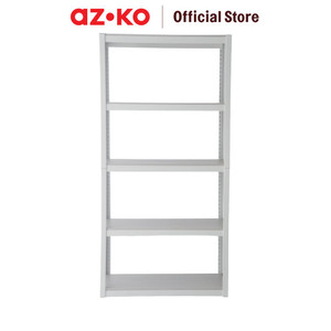 [EZO.0801742] AZKO Krisbow 90X40X183 cm Strata Rak Besi 5 Tingkat - Putih Storage Rack Metal Tempat Penyimpanan Serbaguna Rak Barang Dokumen Arsip Organizer Kantor Sekolah