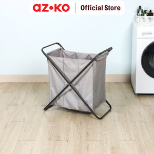 [EZO.0801746] AZKO Stora 65.5X41.5X72.5 cm Keranjang Laundry X Frame Tempat Baju Pakaian Kotor Wadah Cucian Foldable Laundry Basket Perlengkapan Rumah Tangga