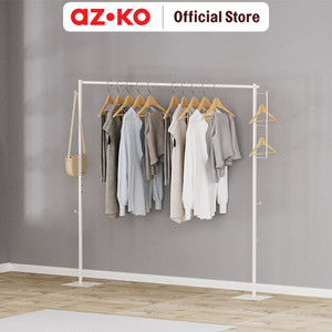[EZO.0801749] AZKO Stora 175X25X160 cm Gantungan Pakaian Retractable - Putih Stand Hanger Gantungan Baju Berdiri Clothes Organizer Standing Clothing Rack