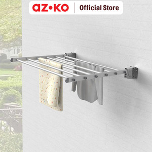 [EZO.0801751] AZKO Stora 91X73.2X10.3 cm Jemuran Baju Dinding Lipat Tempat Jemur Baju Drying Rack Gantungan Laundry Perlengkapan Rumah Tangga