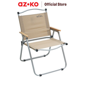 [EZO.0801762] AZKO Soleil Vinson Kursi Lipat - Krem Beige Folding Chair Kursi Memancing Bangku Lipat Kemah Furniture Outdoor