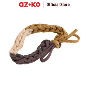 [EZO.0801780] AZKO Ataru Ikat Rambut Twisted - Cokelat Hair Tie Aksesoris Karet Rambut Cewek Scrunchy Wanita Motif Scrunchies Lucu