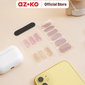 [EZO.0801791] AZKO Ataru Set 12 Pcs Sticker Kuku Combination Spring Nails Sticker Kuku Tempel Stiker Nail Art Aksesori Kuku Perawatan Salon