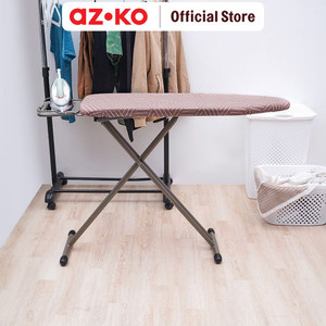 [EZO.0801824] AZKO Stora Meja Setrika Lipat Hexagon Pattern 1338 - Cokelat Papan Setrikaan Lipet Alas Tempat Setrika Ironing Board Foldable Perlengkapan Rumah Tangga