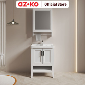 [EZO.0801828] AZKO Fosa 48X15X70 cm Set Kabinet Kamar Mandi Dengan Cermin Dcmn-1 Organizer Serbaguna Bathroom Cabinet Aksesoris Kamar Mandi Kompartemen Penyimpanan Alat Mandi