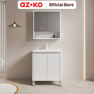 [EZO.0801829] AZKO Fosa 60X15X75 cm Set Kabinet Kamar Mandi Dengan Cermin Dcmn-1 Organizer Serbaguna Bathroom Cabinet Aksesoris Kamar Mandi Kompartemen Penyimpanan Alat Mandi