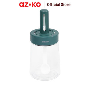 [EZO.0801842] AZKO Kris 350 ml Tempat Bumbu Dapur Retractable - Hijau Spice Jar Tempat Penyimpanan Bumbu Perlengkapan Dapur Seasoning Jar