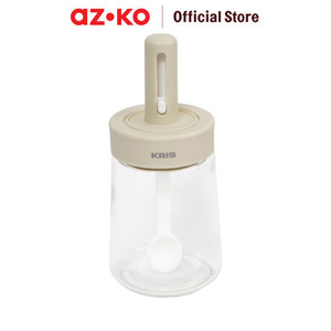 [EZO.0801843] AZKO Kris 350 ml Tempat Bumbu Dapur Retractable - Krem Beige Spice Jar Tempat Penyimpanan Bumbu Perlengkapan Dapur Seasoning Jar