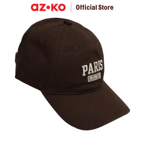 [EZO.0801845] AZKO Ataru Topi Baseball Paris - Cokelat Aksesoris Kepala Baseball Cap Topi Stylish Unisex Serbaguna Fashionable Hat Aksesoris Fashion Pria Wanita