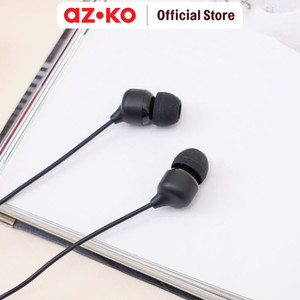[EZO.0801849] AZKO Ataru Simple Earphone Type C - Hitam In Ear Headphones Kabel Headset Telinga Handsfree Aksesoris Gadget