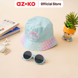 [EZO.0801852] AZKO Ataru Set Topi Bucket & Kacamata Sunglasses Anak Shell Aksesoris Kepala Kids Bucket Hat Topi Stylish Anak Lucu Serbaguna Aksesoris Fashion Anak