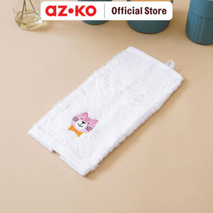 [EZO.0801855] AZKO Ataru 25X25 cm Handuk Tangan Cat - Putih Hand Towel Kain Pengering Tangan Perlengkapan Rumah Tangga