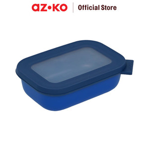 [EZO.0801892] AZKO Rosti 500 ml Cirqula Wadah Makanan Rectangle - Biru Vivid Food Container Kotak Makan Food Grade Serbaguna Tempat Makanan Food Storage Kitchenware