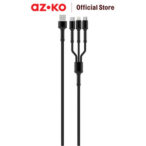 [EZO.0801949] AZKO Sovox 1.2 mtr Kabel Charger Usb 3In1 3.4A Charging Cable Kabel Casan Kabel Pengisi Daya Usb Aksesoris Gadget