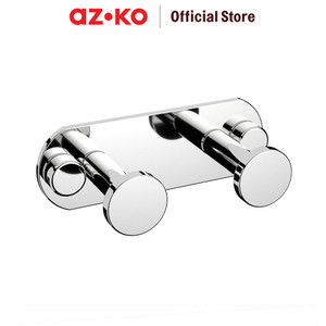 [EZO.0801960] AZKO Fosa Gantungan Dinding Kamar Mandi 2 Kait 60102 Bathroom Hook Kaitan Dinding Serbaguna Pengait Handuk Alat Mandi