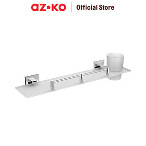 [EZO.0801971] AZKO Acroz Rak Dinding Kamar Mandi Glass Classic 8613A Organizer Serbaguna Rak Sabun Shampoo Tempat Peralatan Mandi Bathroom Wall Shelves