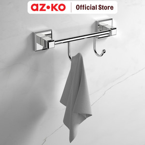 [EZO.0801995] AZKO Acroz Gantungan Dinding Kamar Mandi 2 Kait Classic 8601-2 Bathroom Hook Kaitan Dinding Serbaguna Pengait Handuk Alat Mandi