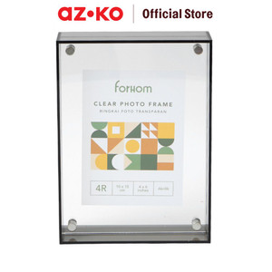 [EZO.0802002] AZKO Forhom 4R Bingkai Foto Meja Transparan Rhy23120603-1 - Hitam Pigura Aesthetic Frame Tempat Foto Pajangan Dekorasi Rumah Figura