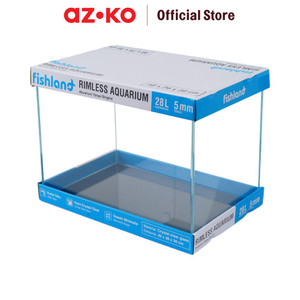 [EZO.0802004] AZKO Fishland 28 ltr Aquarium Nano Right Angle Opc Tank Aquarium Aquascape Tempat Tinggal Hewan Laut Wadah Tempat Ikan Dekorasi Rumah