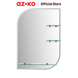 [EZO.0802006] AZKO Fosa 50X70 cm Cermin Dinding Kamar Mandi Dengan Rak Od-B009 Bathroom Wall Mirror Rak Cermin Tembok Aksesori Kamar Mandi Furniture Rumah