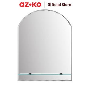 [EZO.0802008] AZKO Fosa 45X60 cm Cermin Dinding Kamar Mandi Dengan Rak Oval Od8007-1 Bathroom Wall Mirror Rak Cermin Tembok Aksesori Kamar Mandi Furniture Rumah