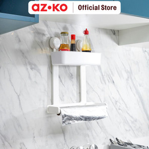 [EZO.0802015] AZKO Stora 31.5X14.3X40 cm Rak Dapur 2 Tingkat - Putih Organizer Penyimpanan Toples Bumbu Serbaguna Spices Rack Tempat Bumbu Perlengkapan Dapur Kitchen Tools