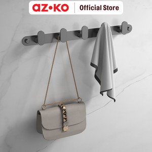 [EZO.0802022] AZKO Acroz Gantungan Dinding Kamar Mandi 5 Kait Minimalist 82001 Bathroom Hook Kaitan Dinding Serbaguna Pengait Handuk Alat Mandi