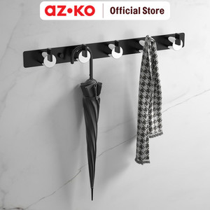 [EZO.0802047] AZKO Acroz Gantungan Dinding Kamar Mandi 5 Kait Elegant 21301 Bathroom Hook Kaitan Dinding Serbaguna Pengait Handuk Alat Mandi