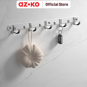 [EZO.0802059] AZKO Acroz Gantungan Dinding Kamar Mandi 5 Kait Basic 2901-5 Bathroom Hook Kaitan Dinding Serbaguna Pengait Handuk Alat Mandi