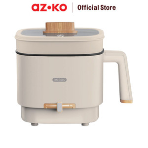 [EZO.0802071] AZKO Memoo 800 ml Panci Elektrik Dengan Steamer - Putih Multifunction Electric Pan Kuali Pot Peralatan Masak Perlengkapan Dapur