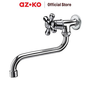 [EZO.0802075] AZKO Acroz Keran Dapur Chrome 119S-F02 Kitchen Sink Tap Wall Faucet Peralatan Dapur Kran Air Wastafel