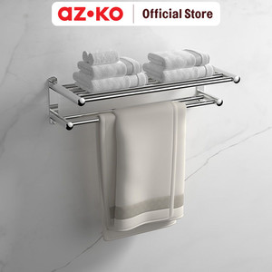 [EZO.0802096] AZKO Fosa Gantungan Handuk Dinding 2918 Tempat Jemur Anduk Towel Drying Rack Bar Gantungan Handuk Perlengkapan Kamar Mandi Bathroom Tools