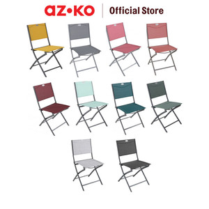 [EZO.0802100] AZKO Kursi Lipat Textlene Steel Random Folding Chair Kursi Memancing Bangku Lipat Kemah Furniture Outdoor